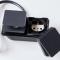 Double socket black incl. cord w/plug