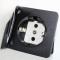 Socket with flap Black