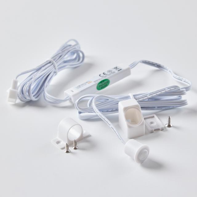 PIR Sensor w/bracket - 1 head White