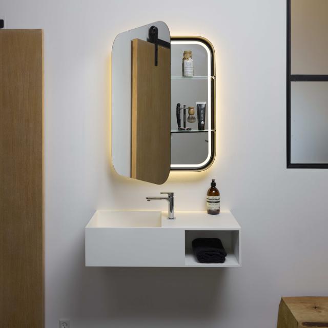 Rounded mirror cabinet 600x800 mm