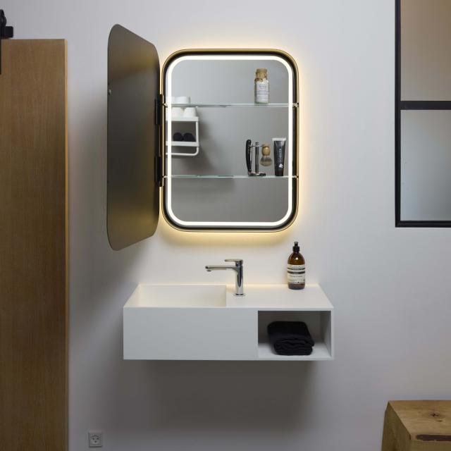 Rounded mirror cabinet 600x800 mm