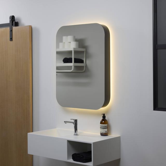 Rounded mirror cabinet 600x800 mm