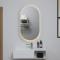 Oval mirror cabinet 500x900 mm