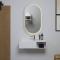 Oval mirror cabinet 500x900 mm