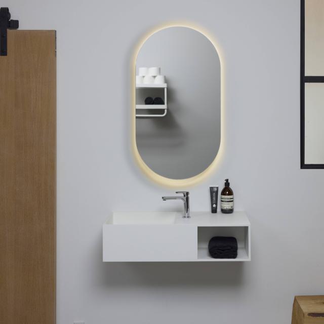 Oval mirror cabinet 500x900 mm