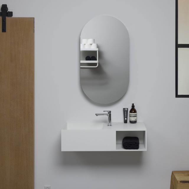 Oval mirror cabinet 500x900 mm