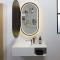Oval mirror cabinet 500x900 mm