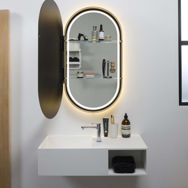 Oval mirror cabinet 500x900 mm