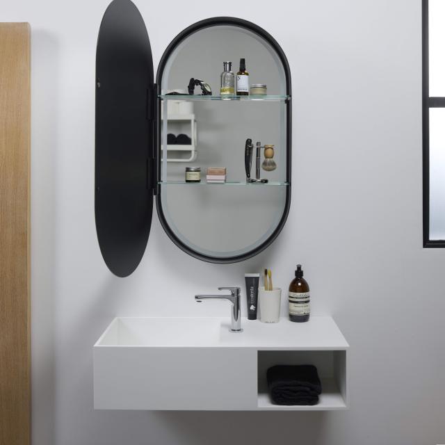 Oval mirror cabinet 500x900 mm