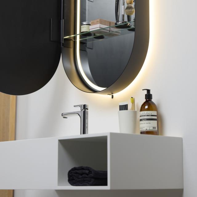 Oval mirror cabinet 500x900 mm