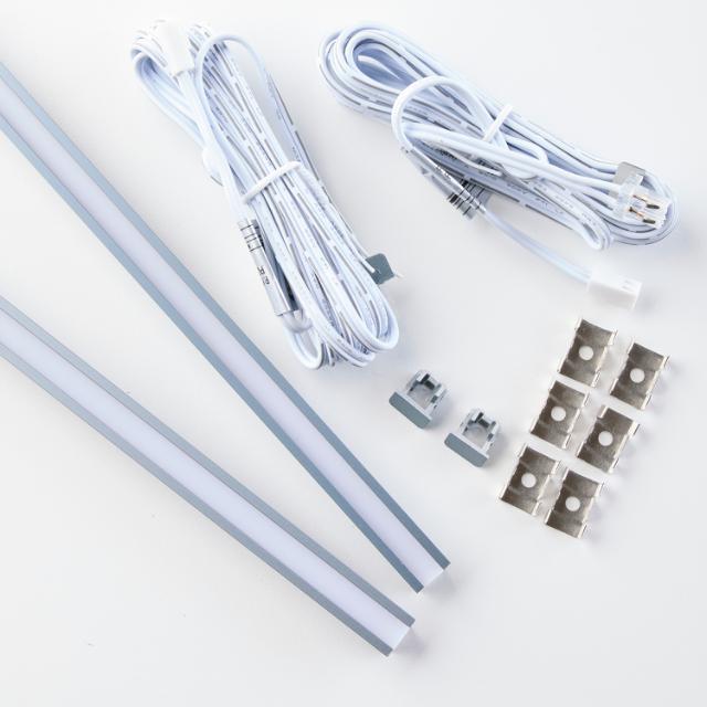 Sleek Recessed LED Profile 1500 mm Iron Grey 2-kit